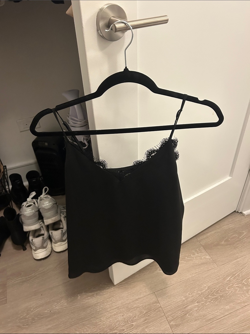Socialite Black Lace-Trim Camisole